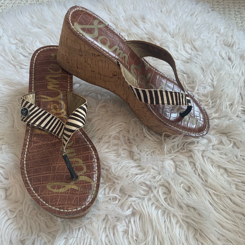 Sam Edelman Romy Cork Wedge Sandal Thong